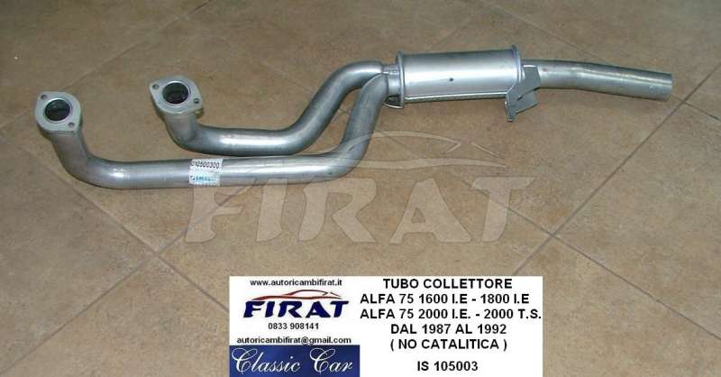 MARMITTA ALFA 75 1600 - 1800 - 2000 - T.S. ANT. NO KAT (105003)